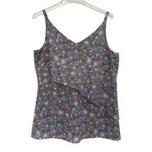 CAbi Purple Floral Camisole